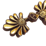 Maxbell 5 Pairs Chinese Frog Knot Closure Buttons for Cloth Decor coffee and gold