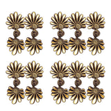 Maxbell 5 Pairs Chinese Frog Knot Closure Buttons for Cloth Decor coffee and gold