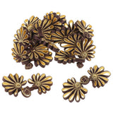 Maxbell 5 Pairs Chinese Frog Knot Closure Buttons for Cloth Decor coffee and gold