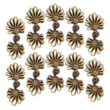 Maxbell 5 Pairs Chinese Frog Knot Closure Buttons for Cloth Decor coffee and gold