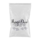 Maxbell 10 Pairs Chinese Knot Buttons Three Wheels for Cheongsam Tang Suit Silver
