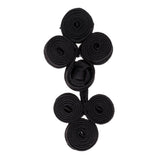 Maxbell 10 Pairs Chinese Knot Buttons Three Wheels for Cheongsam Tang Suit Black