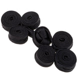 Maxbell 10 Pairs Chinese Knot Buttons Three Wheels for Cheongsam Tang Suit Black