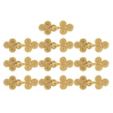 Maxbell 10 Pairs Chinese Knot Buttons Three Wheels for Cheongsam Tang Suit Gold