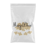 Maxbell 10 Pairs Chinese Knot Buttons Three Wheels for Cheongsam Tang Suit Gold
