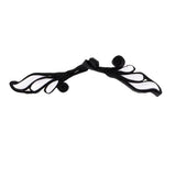 Maxbell 1 Pair Wing Satin Chinese Decorative Knots Cheongsam Sewing Fasteners Black
