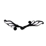 Maxbell 1 Pair Wing Satin Chinese Decorative Knots Cheongsam Sewing Fasteners Black