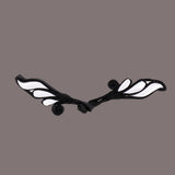 Maxbell 1 Pair Wing Satin Chinese Decorative Knots Cheongsam Sewing Fasteners Black