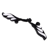 Maxbell 1 Pair Wing Satin Chinese Decorative Knots Cheongsam Sewing Fasteners Black