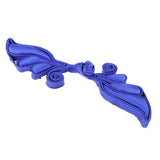 Maxbell 1 Pair Wing Satin Chinese Decorative Knots Cheongsam Sewing Fasteners Blue