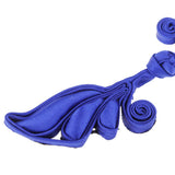 Maxbell 1 Pair Wing Satin Chinese Decorative Knots Cheongsam Sewing Fasteners Blue