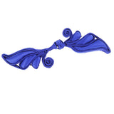 Maxbell 1 Pair Wing Satin Chinese Decorative Knots Cheongsam Sewing Fasteners Blue
