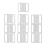 Maxbell 10 Sets Bra Clip Swimwear Clickers Bikini Front Closure Buckle Clips White