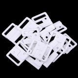 Maxbell 10 Sets Bra Clip Swimwear Clickers Bikini Front Closure Buckle Clips White