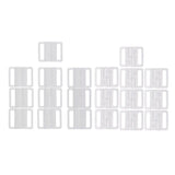 Maxbell 10 Sets Bra Clip Swimwear Clickers Bikini Front Closure Buckle Clips White