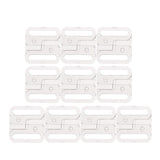 10 Set Plastic Bra Closure Sewing Clips Back Strap Holder Accessories Clear