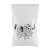 Max 50Pcs Plastic End Cap Bead Stopper DIY Leather Cord Jewelry Findings  Silver