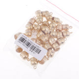 Maxbell 50Pcs Plastic End Cap Bead Stopper DIY Leather Cord Jewelry Findings  Gold