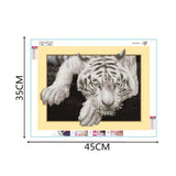Maxbell DIY 5D Diamond Embroidery Painting Tiger Cross Stitch Art Kit White Tiger