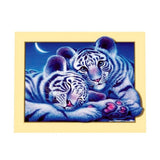 Maxbell DIY 5D Diamond Embroidery Painting Tiger Cross Stitch Art Kit Tiger Moon