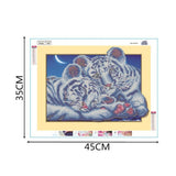 Maxbell DIY 5D Diamond Embroidery Painting Tiger Cross Stitch Art Kit Tiger Moon