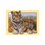 Maxbell DIY 5D Diamond Embroidery Painting Tiger Cross Stitch Art Kit Double Tigers