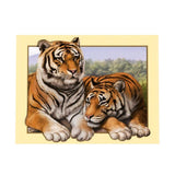 Maxbell DIY 5D Diamond Embroidery Painting Tiger Cross Stitch Art Kit Double Tigers
