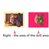 Maxbell DIY 5D Diamond Embroidery Painting Tiger Cross Stitch Art Kit Tigger Flower