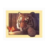 Maxbell DIY 5D Diamond Embroidery Painting Tiger Cross Stitch Art Kit Tigger Flower