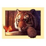 Maxbell DIY 5D Diamond Embroidery Painting Tiger Cross Stitch Art Kit Tigger Flower