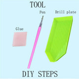 Maxbell DIY 5D Diamond Embroidery Painting Tiger Cross Stitch Art Kit Tigger Flower