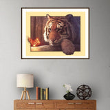 Maxbell DIY 5D Diamond Embroidery Painting Tiger Cross Stitch Art Kit Tigger Flower