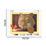 Maxbell DIY 5D Diamond Embroidery Painting Tiger Cross Stitch Art Kit Tigger Flower