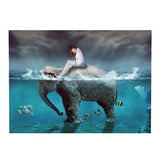 Maxbell DIY 5D Diamond Embroidery Painting Cross Stitch Kit Crafts Girl and Elephant