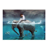Maxbell DIY 5D Diamond Embroidery Painting Cross Stitch Kit Crafts Girl and Elephant