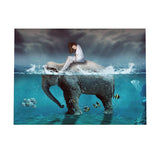 Maxbell DIY 5D Diamond Embroidery Painting Cross Stitch Kit Crafts Girl and Elephant