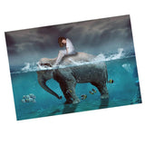 Maxbell DIY 5D Diamond Embroidery Painting Cross Stitch Kit Crafts Girl and Elephant