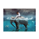Maxbell DIY 5D Diamond Embroidery Painting Cross Stitch Kit Crafts Girl and Elephant
