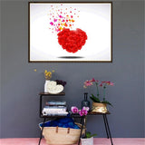 Maxbell DIY Diamond Painting Embroidery Paint By Number Kits Love Heart