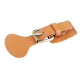 Maxbell 1 Set Sew on Leather Magnetic Snap Buckles Sewing Fasteners for Bag Brown