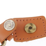 Maxbell 1 Set Sew on Leather Magnetic Snap Buckles Sewing Fasteners for Bag Brown