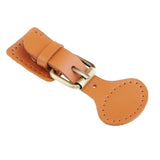 Maxbell 1 Set Sew on Leather Magnetic Snap Buckles Sewing Fasteners for Bag Brown