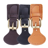 Maxbell 1 Set Sew on Leather Magnetic Snap Buckles Sewing Fasteners for Bag Brown