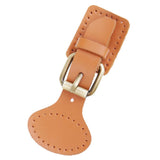 Maxbell 1 Set Sew on Leather Magnetic Snap Buckles Sewing Fasteners for Bag Brown