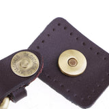 Maxbell 1 Set Sew on Leather Magnetic Snap Buckles Sewing Fasteners for Bag Coffee