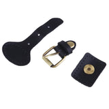 Maxbell 1 Set Sew on Leather Magnetic Snap Buckles Sewing Fasteners for Bag Black