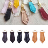 Max 2Pcs Leather Zipper Tags Fixer Pull Replacement DIY Wallet Purse Bag Black