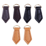 Max 2Pcs Leather Zipper Tags Fixer Pull Replacement DIY Wallet Purse Bag Black