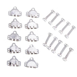 Max 10 Sets Trouser Hook & Bar Skirt Fastener Sewing Repair Accessory Silver