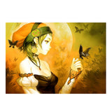 Maxbell 1set Crystal/Rhinestone/Diamond Painting Picture with Kit Girl and Butterfly